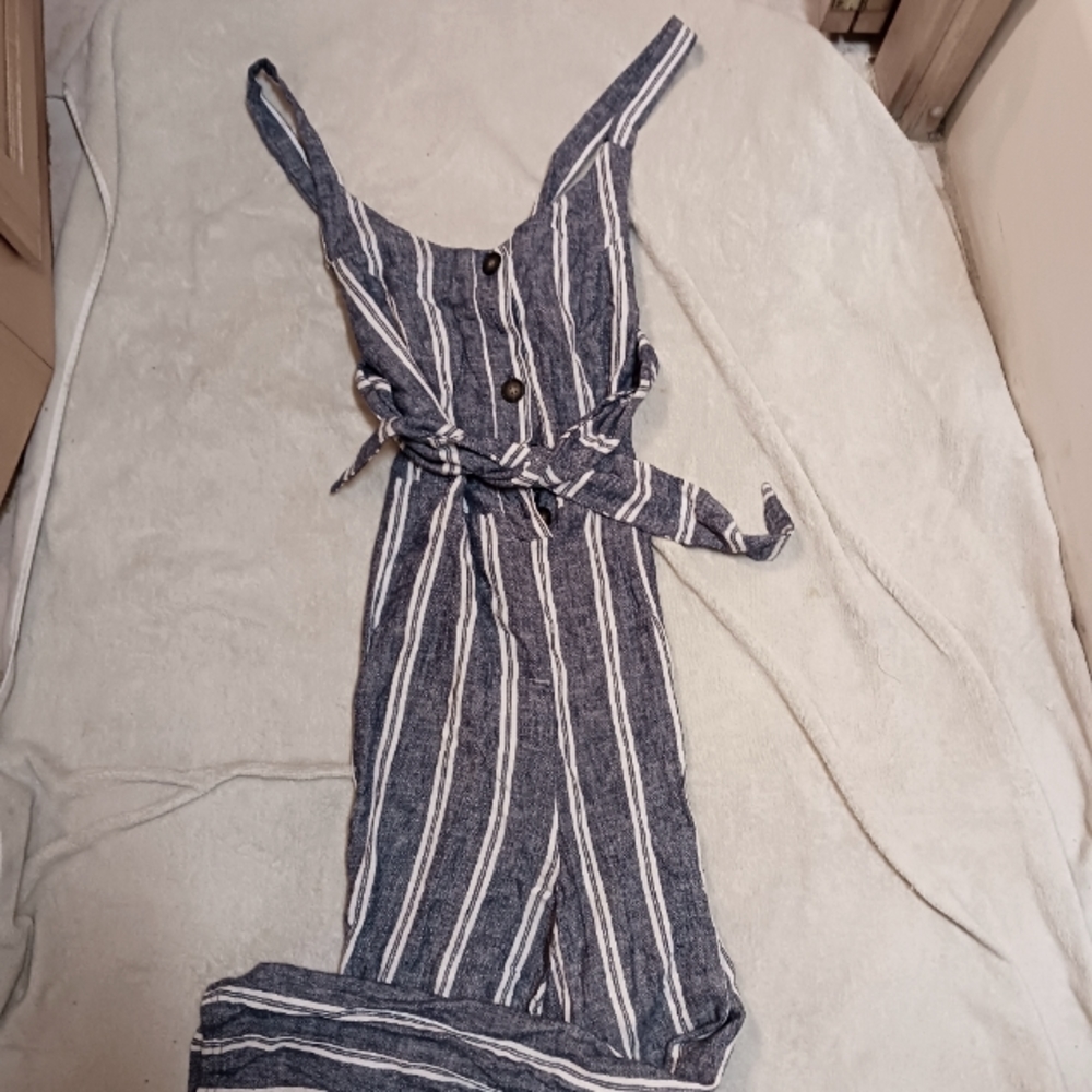 A Blue and White Angel Kiss Pantsuit, size L
